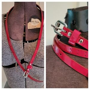 🤎 Vintage Red Patent Belt